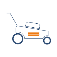 Piktogramm eines Rasenmähers